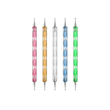 Double-ended nail dotting tools set