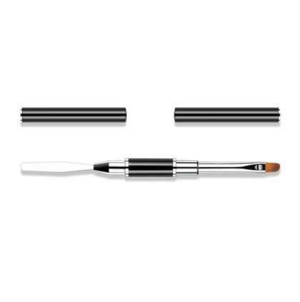 Polygel brush for precise nail sculpting