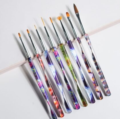 Set of Nail Art Brushes colorful 201